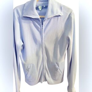 ShuShu Baby Blue Cardigan Sweater Medium Petal roll up sleeve